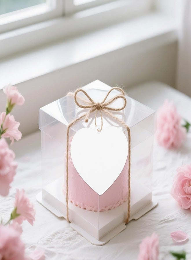 g2 بلس مجموعة G2PLUS من 100 قطعة من بطاقات الهدايا البيضاء على شكل قلب، بطاقات هدايا على شكل قلب، مقاس 2.5 × 2.2 بوصة، بطاقات ورقية فارغة للتعليق مع خيط، مناسبة لعيد الحب، وحفلات الزفاف، وتوزيعات حفلات الكريسماس. - Image 5